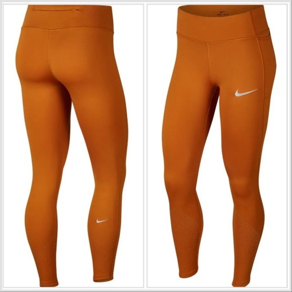 Nike Epic Lux Leggings Burnt Orange Small Running Activewear Small EUC - Picture 1 of 7